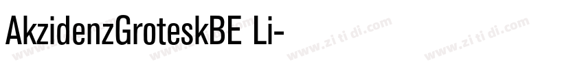 AkzidenzGroteskBE Li字体转换